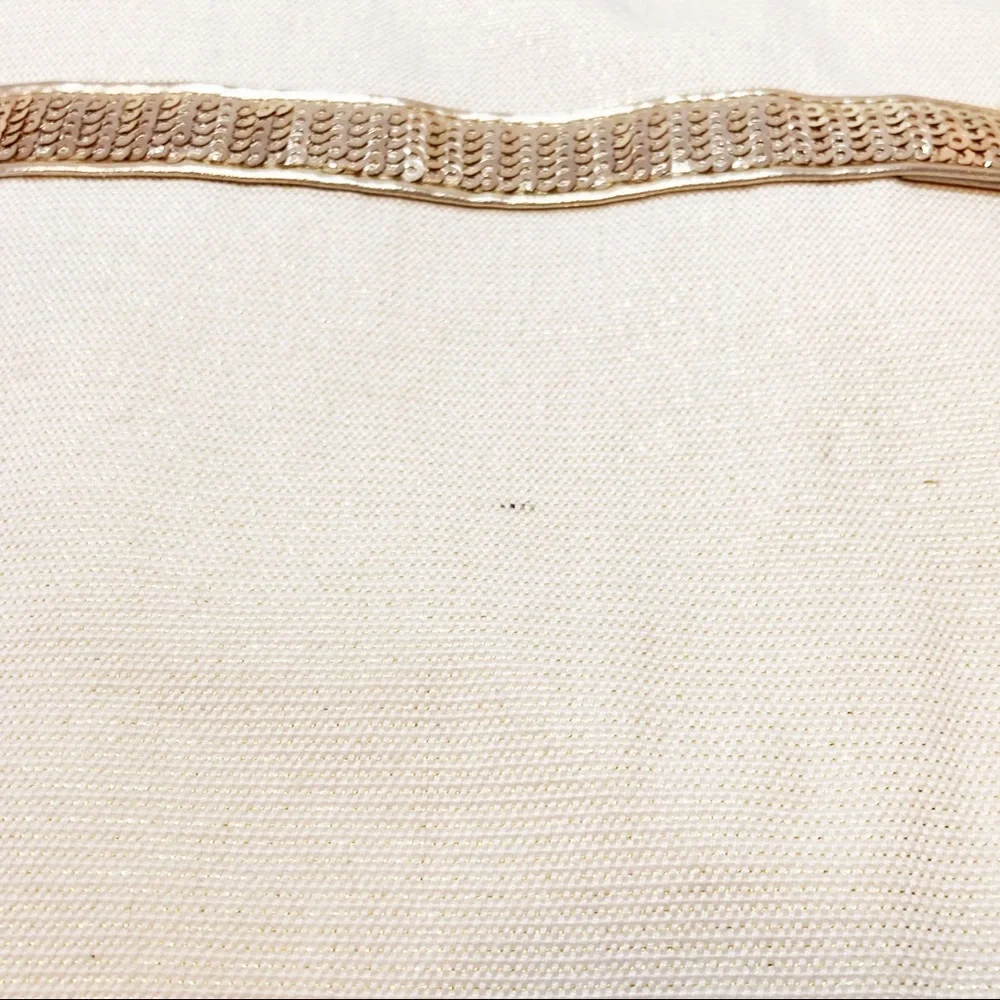 Victoria’s Secret cream Gold Sequin Large Tote NWOT - Picture 8 of 10